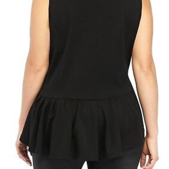 The Limited Collection Women's Black Sleeveless Peplum Top w/Necklace Size Med. - Picture 12 of 13